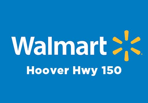 Walmart Hoover Hwy 150 logo, sponsor of our children's science center and family STEM programs