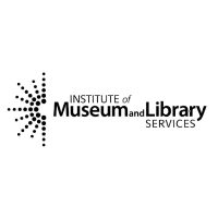 Institute of Museum and Library Services (IMLS) logo with dotted starburst, partner of the children's science center